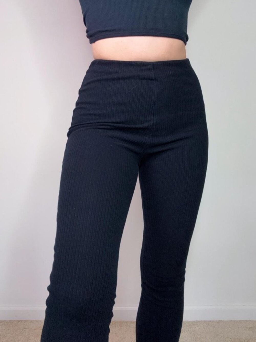 Tiger Mist Ribbed Flare Pants - Picture 6 of 6